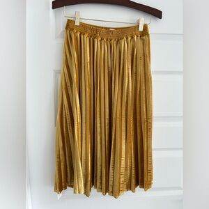A New Day Gold Midi Skirt